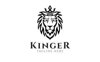 Kinger-Lion Logo Design Template