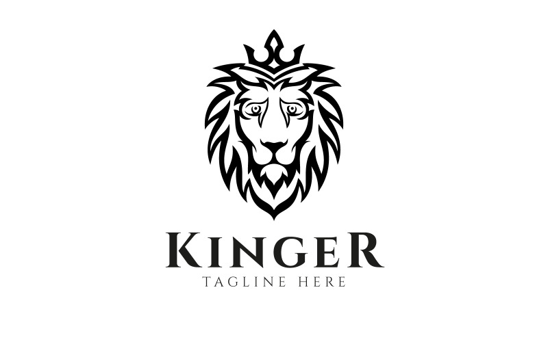 Kinger-Lion Logo Design Template Logo Template