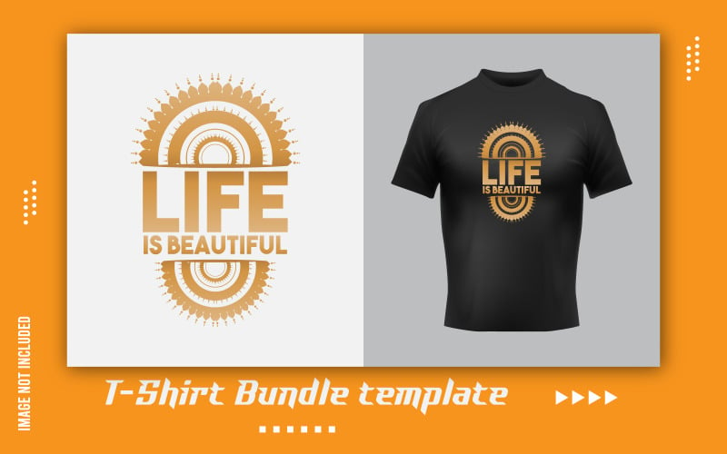 Life Is Beautiful T-Shirt Sticker Design Corporate Identity