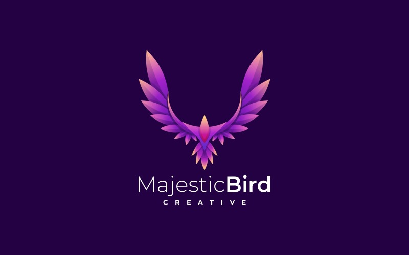 Majestic Bird Gradient Logo Style Logo Template