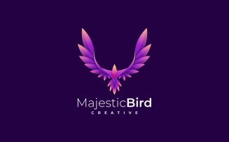 Majestic Bird Gradient Logo Style
