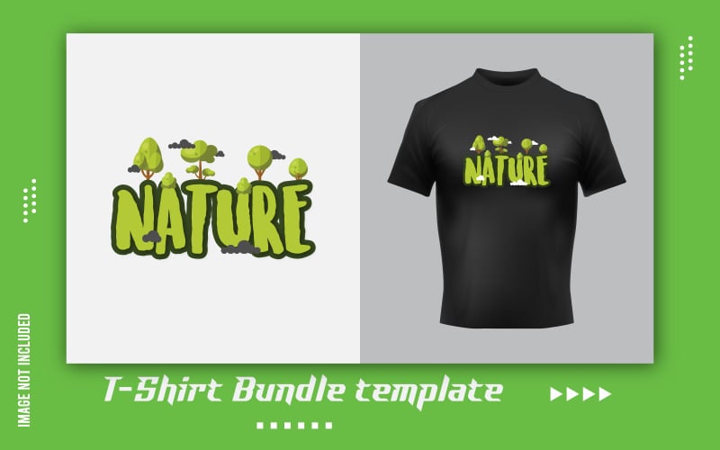 Nature Text T-Shirt Sticker Design Corporate Identity