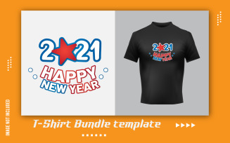 New Year 2021 T-Shirt Sticker Template