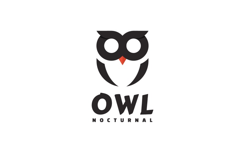 Owl Silhouette Logo Style Logo Template