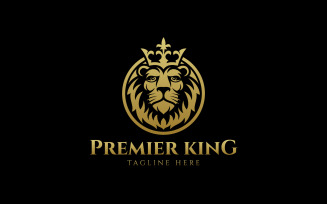 Premier King-Lion Logo Design Template