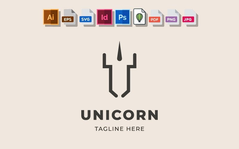 Kit Graphique #213706 Unicorn Minimalist Divers Modles Web - Logo template Preview