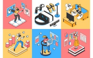 Isometric Virtual Reality Vr Design Concept 200912135 Vector Illustration Concept