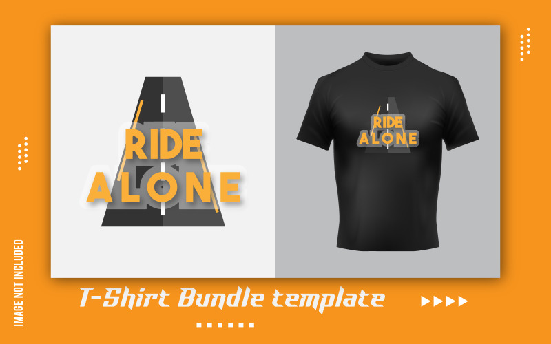 Ride Alone Text T-Shirt Sticker Design Corporate Identity