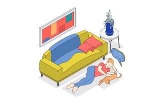 Self Care Concept Isometric Background 200930117 Vector Illustration Concept