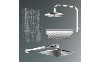 Shower Head Realistic Set Transparent-01 200721102 Vector Illustration Concept