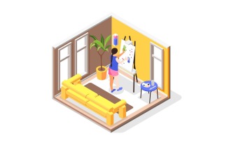 Human Needs Isometric Icons Composition 201030123 Vector Illustration Concept