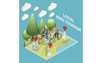 Local Travel Domestic Tourism Isometric 201110905 Vector Illustration Concept