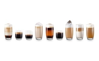 Coffee Drinks Row Realistic 201121113 Vector Illustration Concept