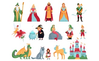 Fairy Tale Characters Set 201130504 Vector Illustration Concept
