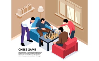 Isometric Chess Game Illustration 201110513 Vector Illustration Concept