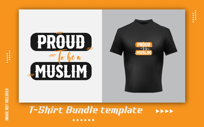 Proud Muslim T-Shirt Sticker Design Corporate Identity