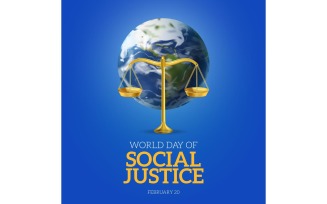 Realistic Social Justice Judge Balance 201130528 Vector Illustration Concept