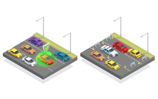 Car Ownership Usage Isometric 201120131 Vector Illustration Concept