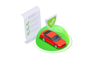 Car Ownership Usage Isometric 201120135 Vector Illustration Concept