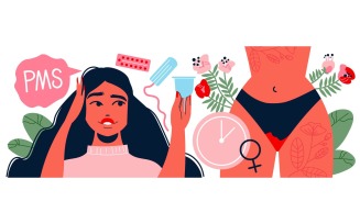 Menstruation Pms Woman Illustration 201160510 Vector Illustration Concept