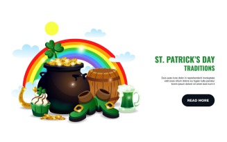 Saint Patricks Day Horizontal Banner 201200317 Vector Illustration Concept