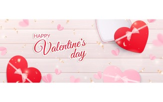 Valentine'S Day Hearts Realistic Composition 1 201230940 Vector Illustration Concept