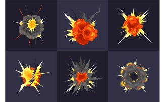 Bomb Explosion Fire Bang Design Concept 201251814 Vector Illustration Concept