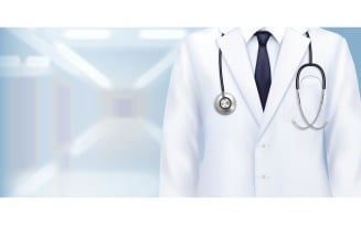 Doctor Uniform Background Realistic 201221106 Vector Illustration Concept