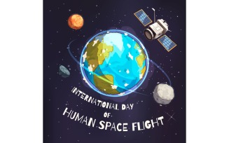 International Day Space 201212651 Vector Illustration Concept