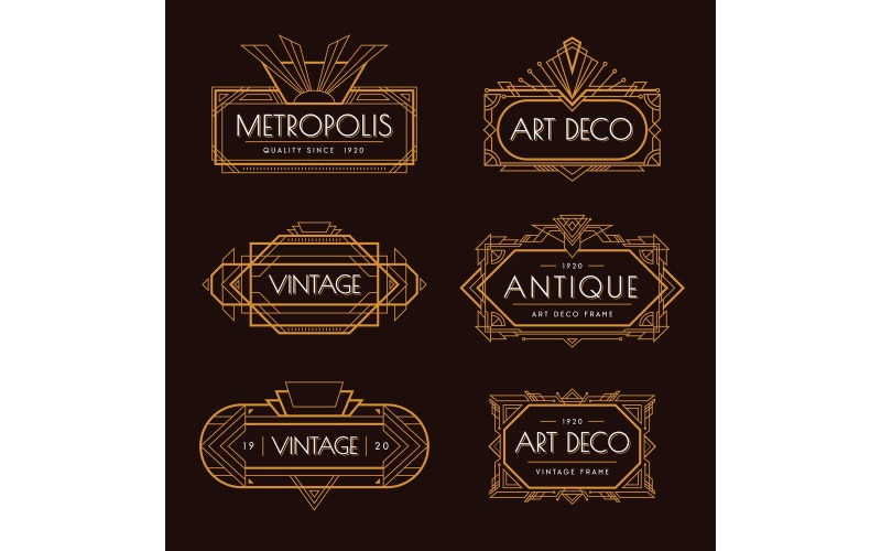 Art Deco Label Set 201251804 Vector Illustration Concept