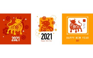 Chinese Cow Zodiac Sign Design Concept-01 201151824 Vector Illustration Concept