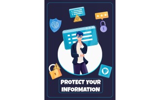 Data Privacy Day Card Flat 201251111 Vector Illustration Concept