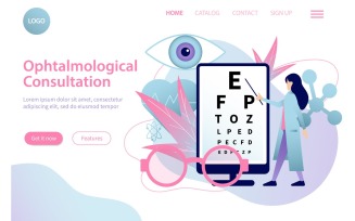 Ophthalmology Flat Website 201160711 Vector Illustration Concept