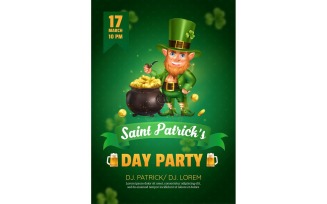 Realistic Patrick Day Poster 201230503 Vector Illustration Concept