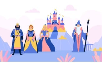 Fairy Tale Characters Kingdom 201130508 Vector Illustration Concept