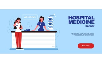 Hospital Medicine Horizontal Banner 201151822 Vector Illustration Concept