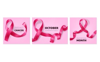 Realistic Ribbon Breast Cancer Design Concept 201130501 Vector Illustration Concept