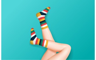 Realistic Socks Legs 201130517 Vector Illustration Concept