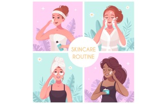 Skincare Cartoon 201120302 Vector Illustration Concept