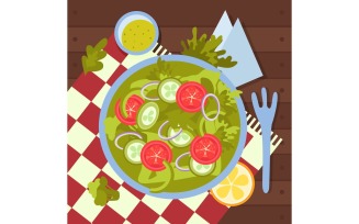 Vegan Food Composition 201140249 Vector Illustration Concept