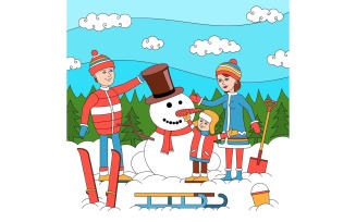 Christmas Coloring 5 201110530 Vector Illustration Concept