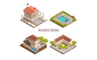 Ancient Rome Isometric 201010121 Vector Illustration Concept