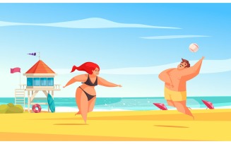 Body Positive Beach 201012603 Vector Illustration Concept