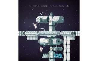 Orbital International Space Station 201012619 Vector Illustration Concept