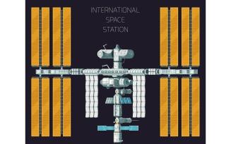 Orbital International Space Station Set 201012615 Vector Illustration Concept