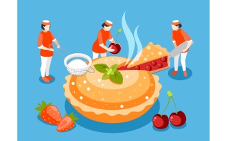 Bakery People Isometric Composition 200930139 Vector Illustration Concept