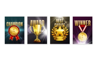 Realistic Awards Posters 200600716 Vector Illustration Concept