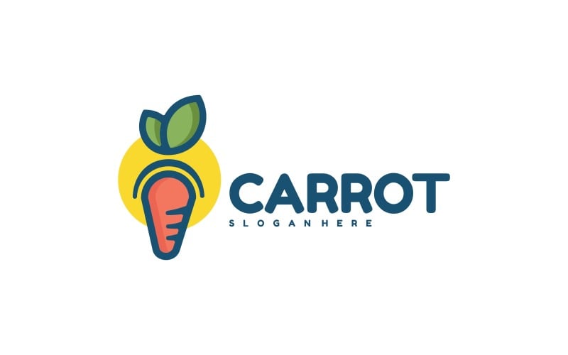 Carrot Simple Mascot Logo Logo Template