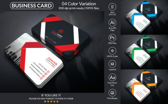 Creative Business Card Design Template With PSD & Vector