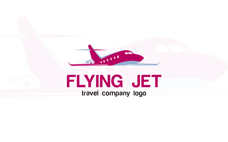 Flying Jet Logo Design or Jet Plane Logo Design Vector Logo Template
